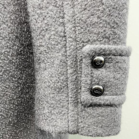 Kenneth Cole Women’s Wool Blend Double Breasted Coat Gray Size 8 Thigh Length - Picture 7 of 14